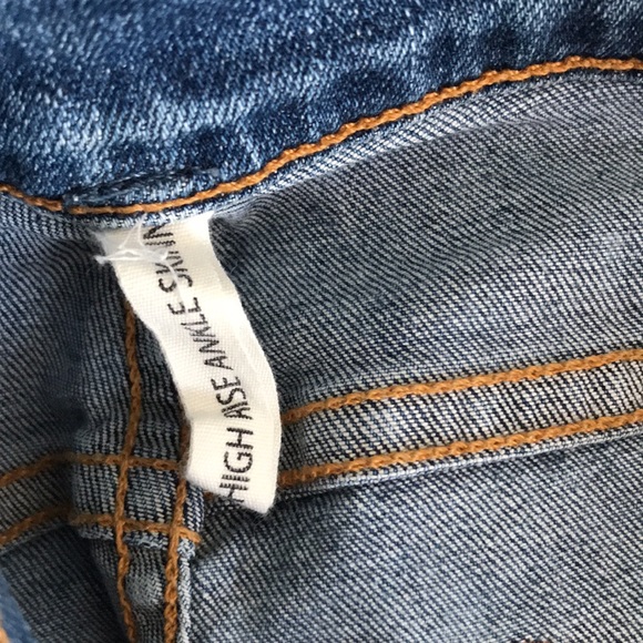 Rag & bone New York size 28 blue denim jeans USA made tuxedo high waist skinny - Picture 5 of 6